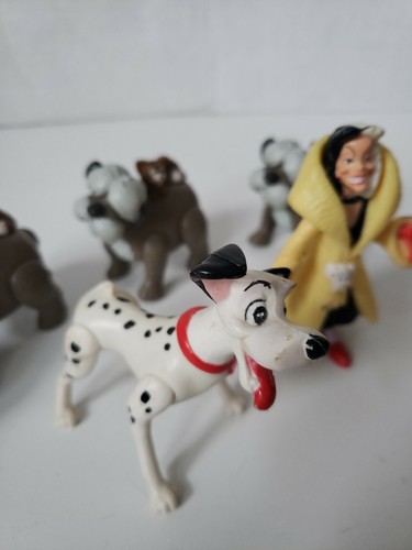 1991 McDonald's 101 Dalmatians Toys lot of 7, cruella