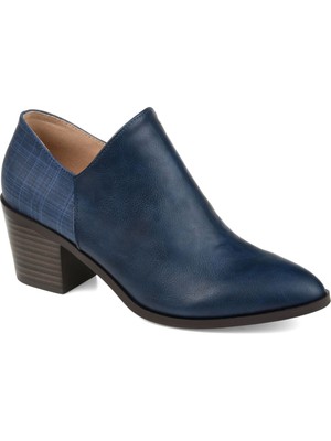 

КОЛЛЕКЦИЯ JOURNEE Женские темно-синие кроссовки Adison с миндалевидным носком на блочном каблуке Shootie темно-синего цвета с подкладкой, Navy, ADISON-BOOTIE