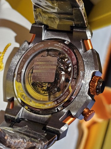 Pre-owned Invicta - S1 Rally - Double Open Heart - Orange Glass Fiber Automatic Mens Watch