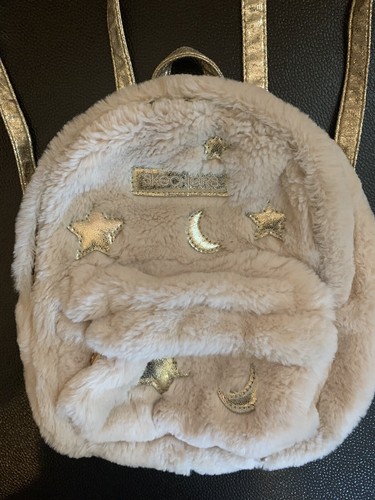 00s fur backpack Il Gufo Girls Beige Faux Fur Backpack (30cm)