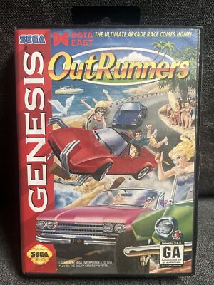 OutRunners (Sega Genesis, 1994) Cleaned, Tested, Rare, Authentic With Hang Tab