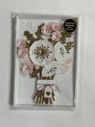 Hallmark Signature Paper Craft  Bouquet With Gift Box Mothers Day Card