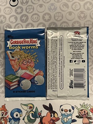 x1 Topps Garbage Pail Kids Book Worms Booster Pack 8 Cards Per Pack GPK