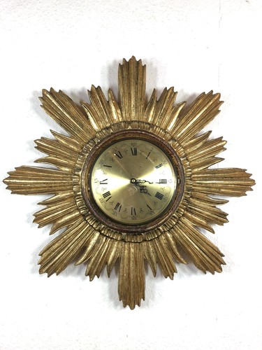1950〜1960 UNITED Sunburst Clock 50s 60s Did you know anyone who had one of these sunburst clocks in