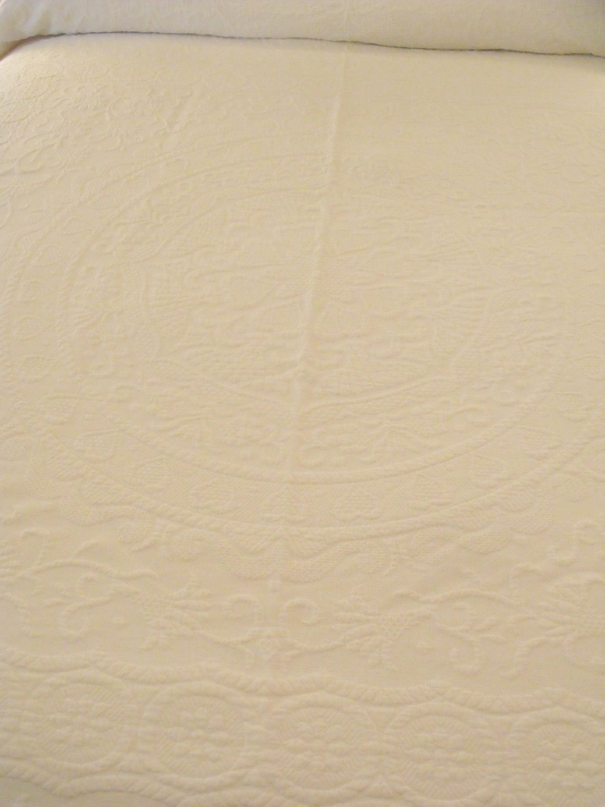 Matelasse Bedspread White Detailed Welt Floral 3