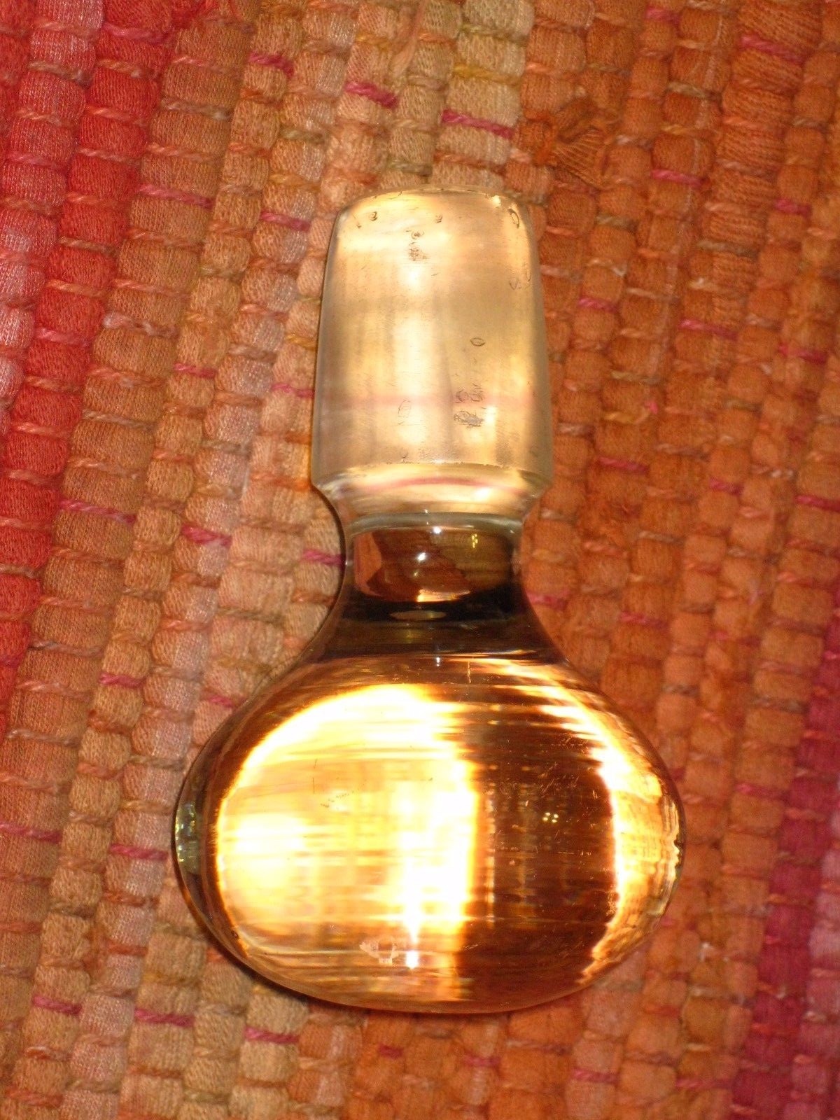 Large Vintage Mid Century Clear Glass Bottle Decanter Stopper Part 1 1/8