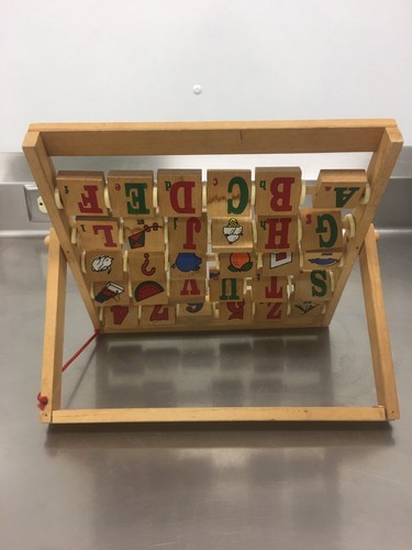 Vintage Learn the Alphabet Wooden Letters Child’s Toy Educational