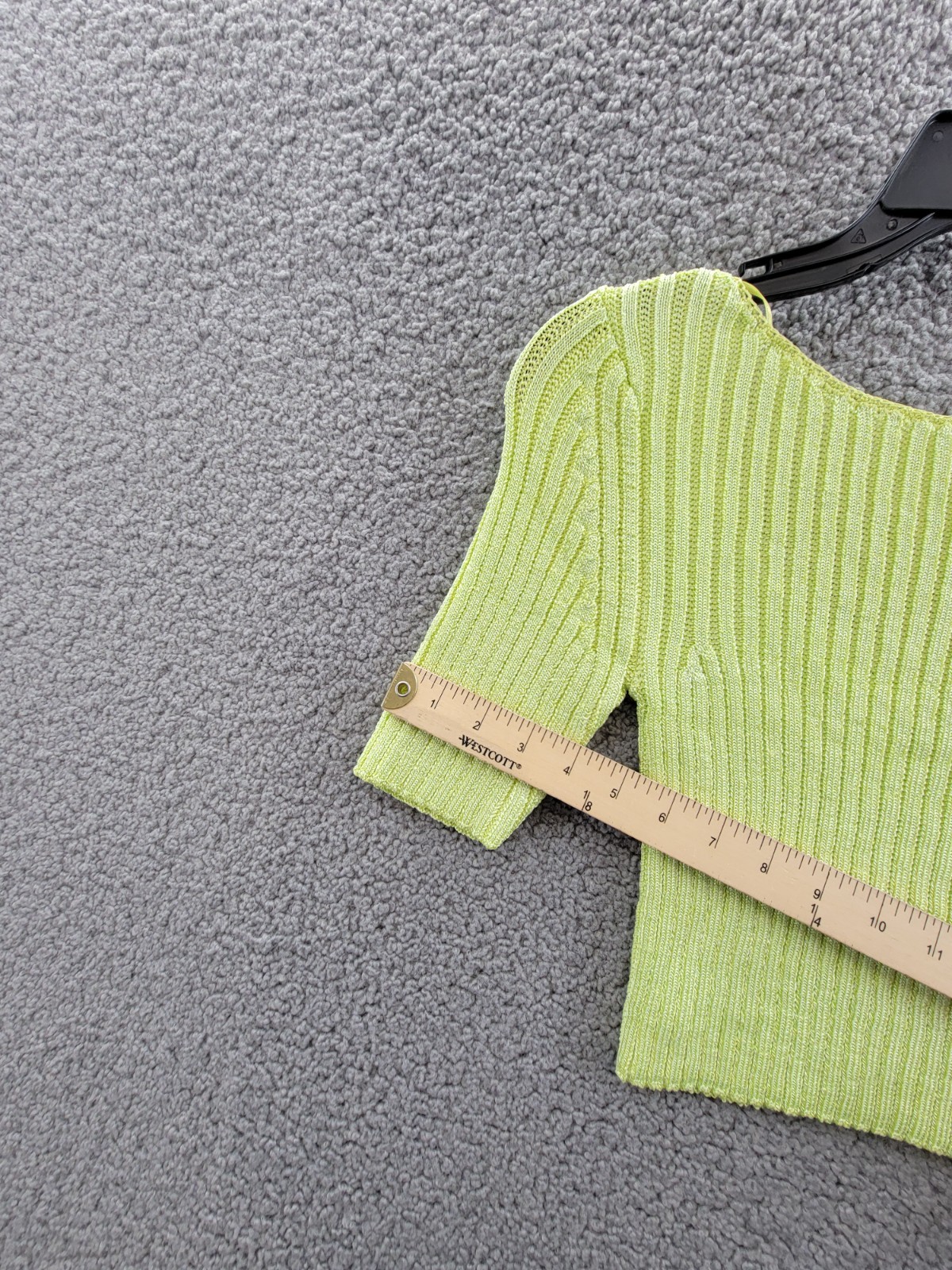 Free People San Lucas Pullover Crop Top Women's XS Sunny Lime Scoop Neckline - Picture 11 of 16