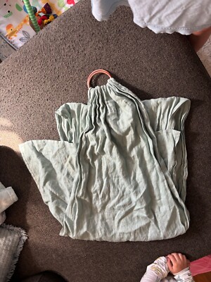 Kyte Baby Soft Natural Linen O Ring Baby Sling Carrier 