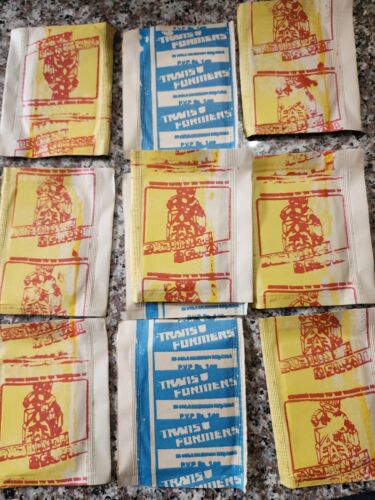 ::1980s TransFormers STICKER PACKS VENEZUELA  Lot of 10 packs. Rare