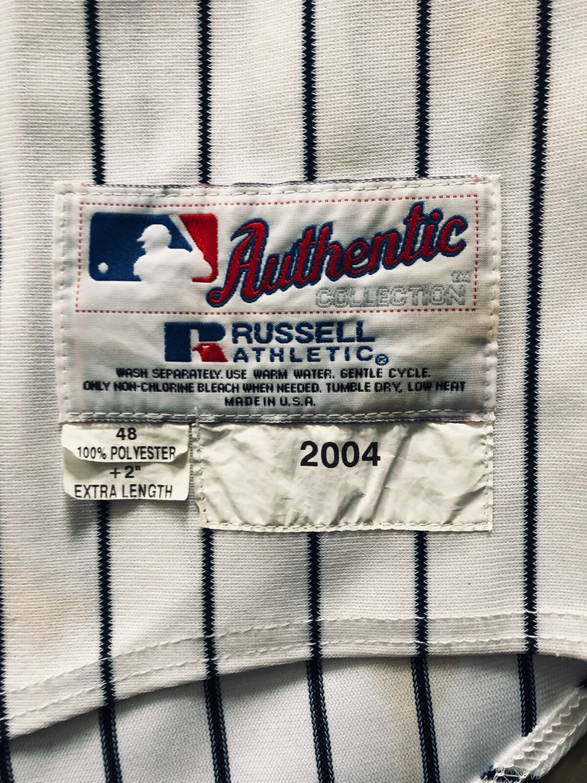 2004 Derek Jeter GAME USED New York Yankees Jersey Miedema LOA NICE USE