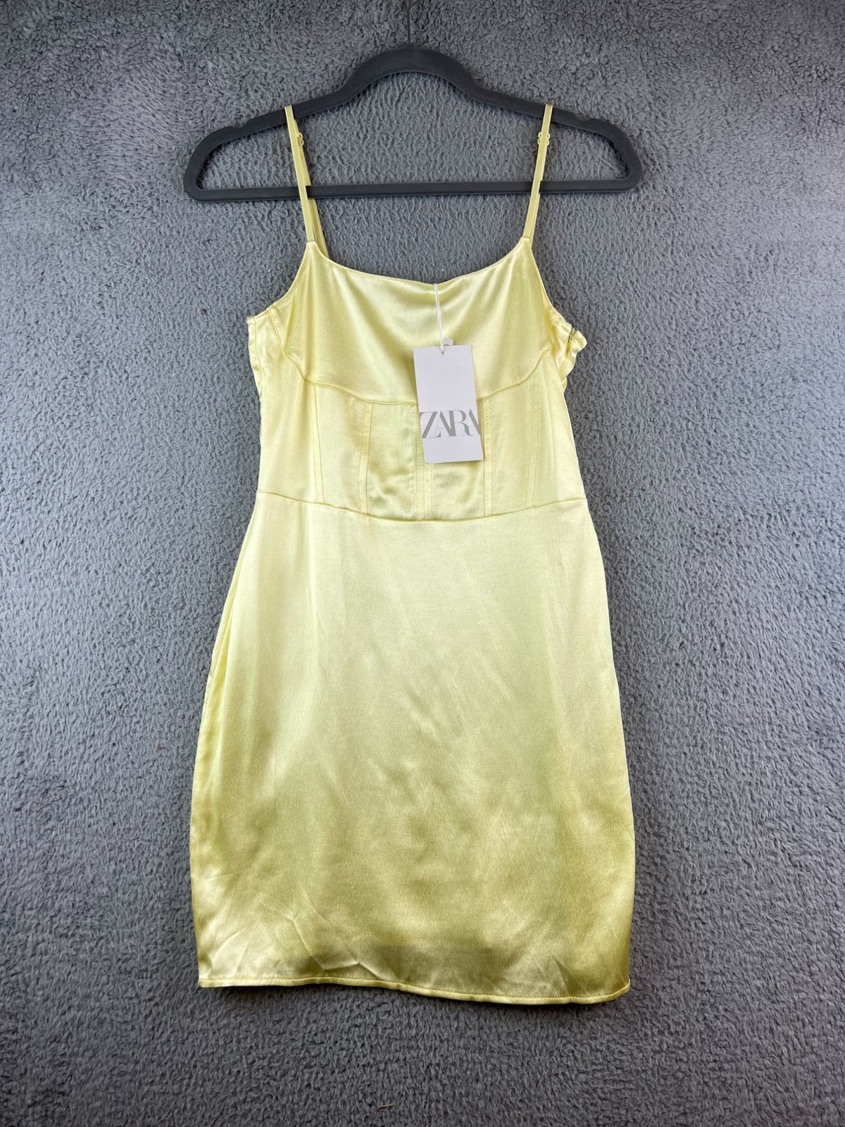 NWT Zara Yellow Cowl Neck Slip Cami Tank Size M | eBay