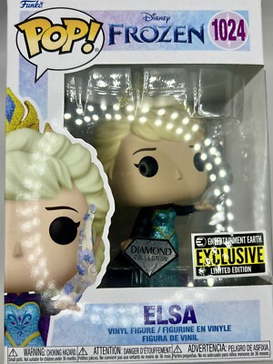 Funko Pop! Disney Frozen Elsa #1024 Diamond Collection Entertainment Earth Excl 