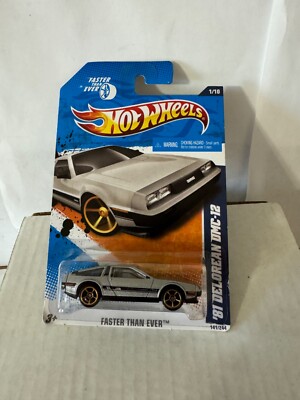 2011 Hot Wheels Faster Than Ever  '81 Delorean DMC-12 Silver #1/10  A63