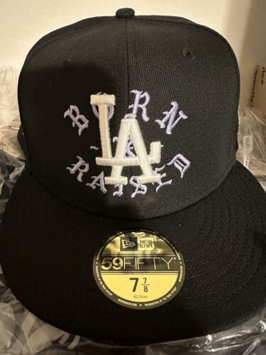 🔥🧢Born x Raised LA Dodgers Black 59FIFTY Fitted Sz 7 7/8 🔥🧢Born x Raised LA Dodgers Black 59FIFTY Fitted Sz 7 7/8