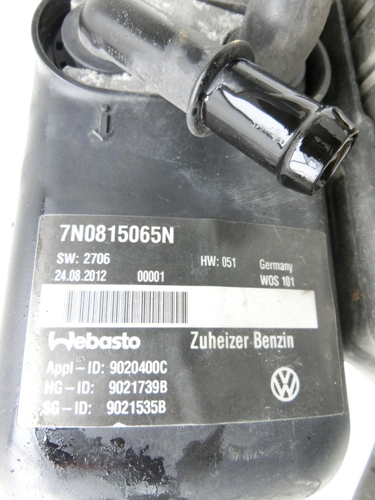 VW Sharan 7N II 10-15 Standheizung Zuheizer Orig. Webasto Thermo Top V VW Sharan 7N II 10-15 01.11.2012 7N0815071... Vorschau 7