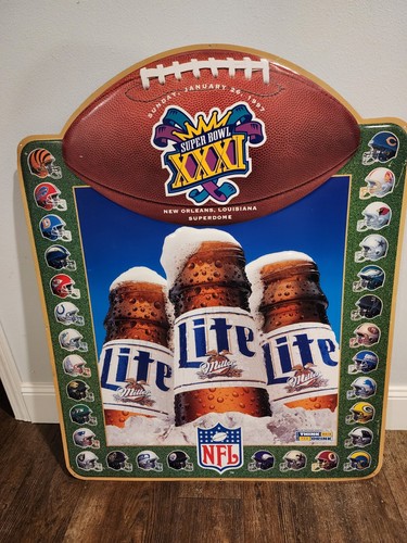 VINTAGE 1997 Miller Lite Super Bowl XXXI New Orleans