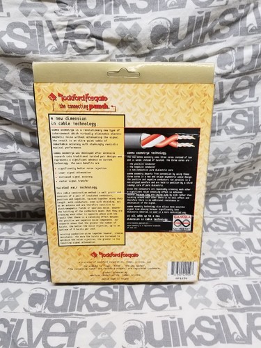 Old School Rockford Fosgate White Wolf RCA Cables 1ft 6in