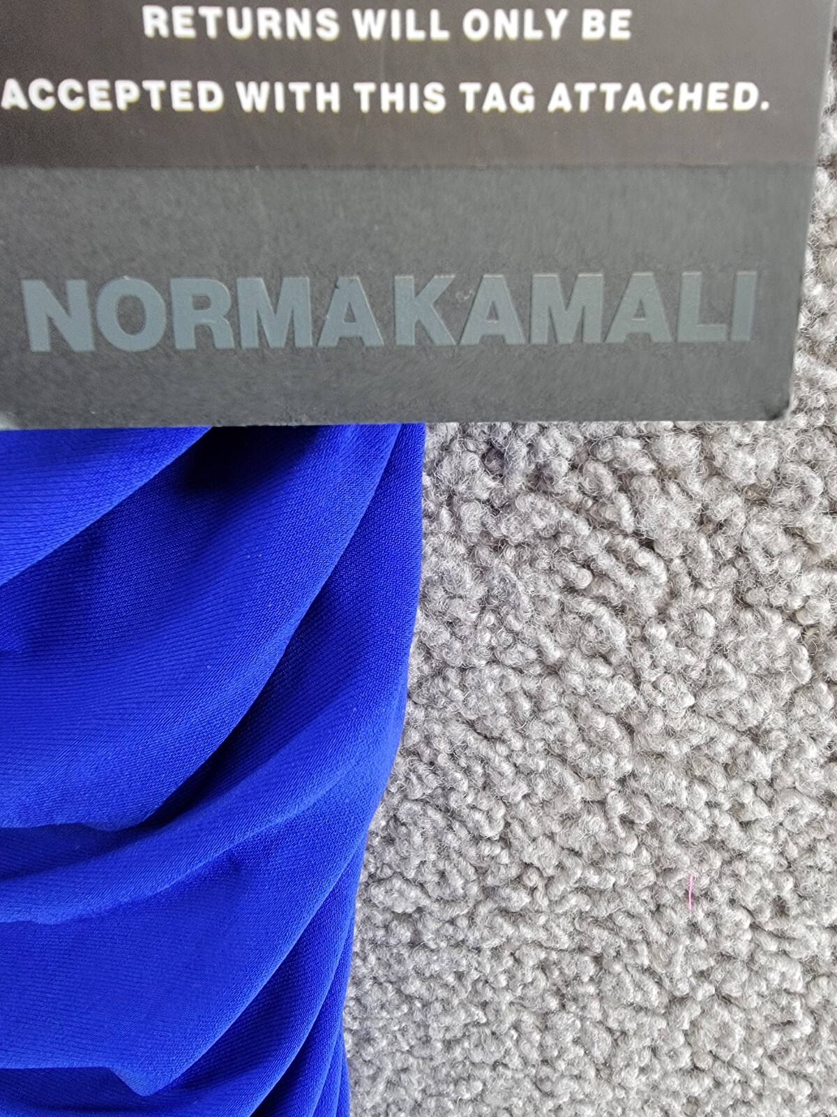 Norma Kamali Walter Ruched Dress Women's XS/34 Electric Blue Sweetheart Neck - Picture 14 of 15