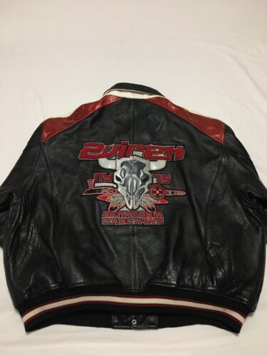 Rare VTG 90S Avirex Senatobia Choctaws Bull Skull Leather Rare VTG 90S Avirex Senatobia Choctaws Bull Skull Leather