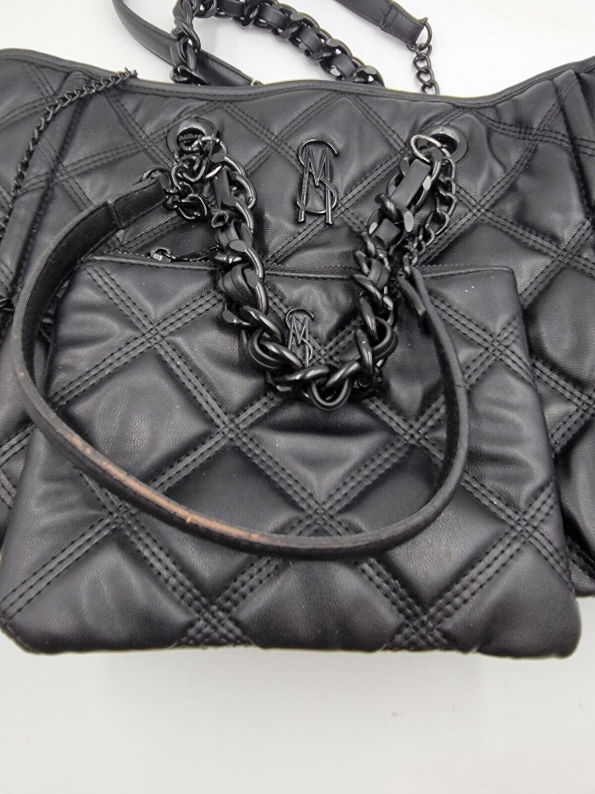 Steve Madden Katt Faux Leather Quilted Tote with Pouch