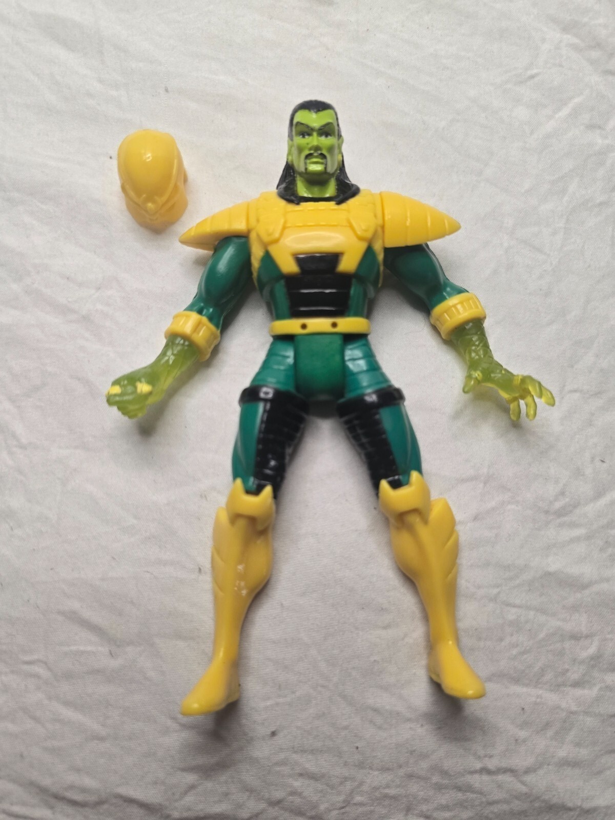 5" 1994 MARVEL IRON MAN MANDARIN TOY BIZ, tested and working
