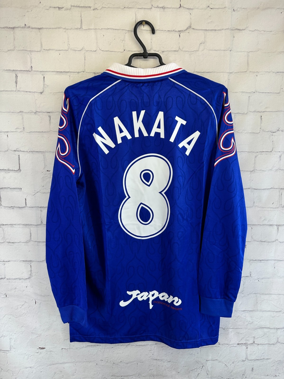 1998 日本代表 長袖ホーム No.8 NAKATA JAPAN TEAM 8 NAKATA 1998 1999 RETRO SOCCER FOOTBALL SHIRT