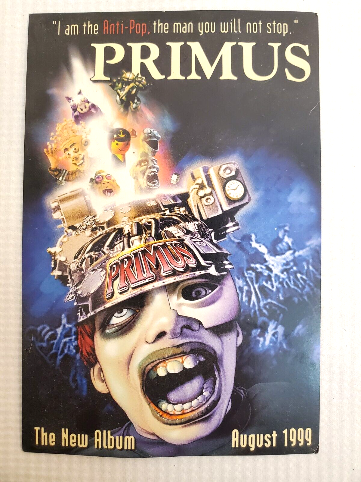 PRIMUS & Les Claypool アルバムコレクション Rare 1998 Primus Anti-Pop Album Promo Post Card Interscope