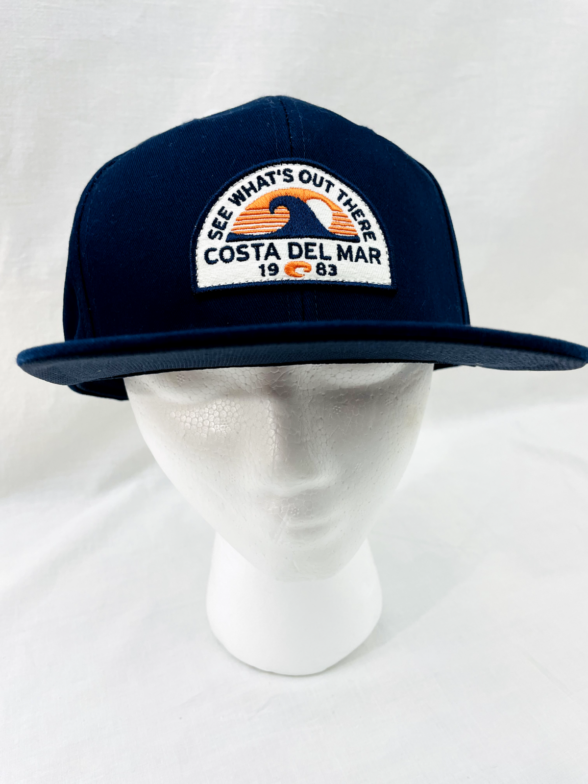 COSTA Cap Hat Fishing COSTA DEL MAR See What s Out There Adjustable Navy NWT