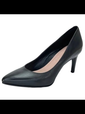 

TARYN ROSE COLLECTION Женские черные кожаные туфли-лодочки без шнуровки Gabriela Stiletto, Черный, TC0416