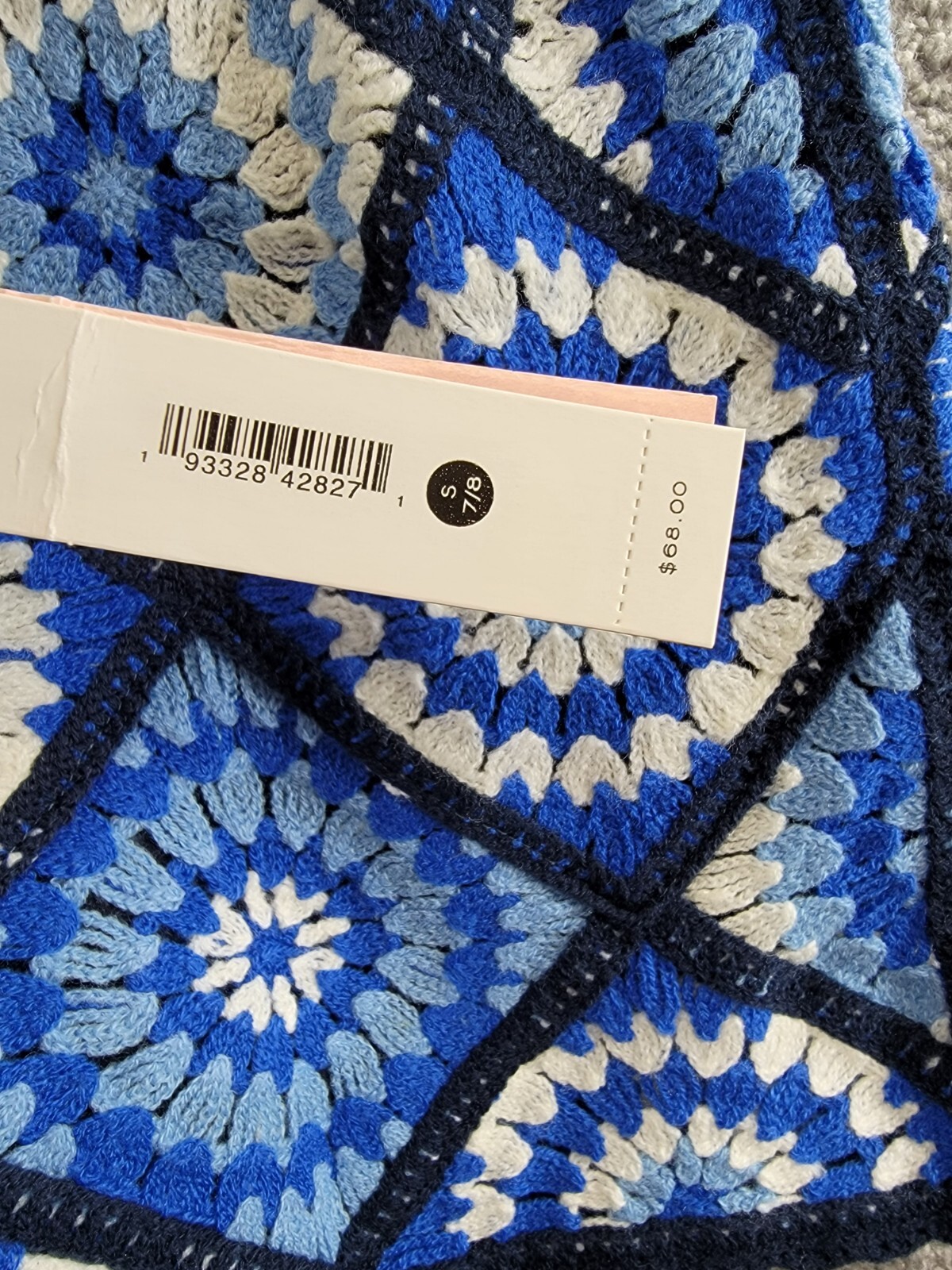 AQUA Allover Crochet Shorts Girls' S (7-8) Blue Multi Elastic Waist Pull On - Picture 16 of 16