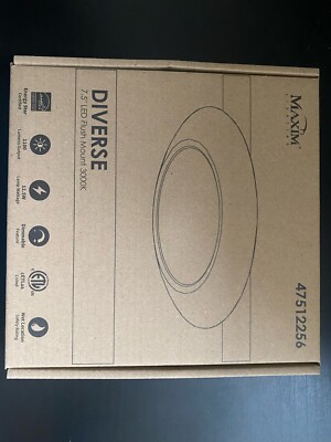 Maxim Lighting Diverse 7.5'' LED Flush Mount Light 3000k(47512256)(Disc Light)