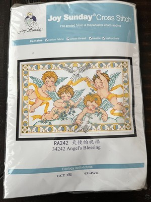 NEW JOY SUNDAY COUNTED CROSS STITCH KIT  ANGEL'S BLESSING'' 34242