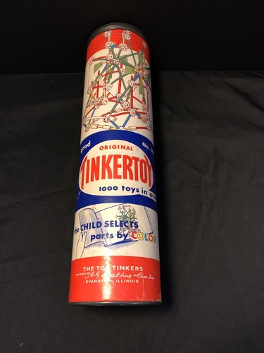 VIntage TINKERTOY WONDER BUILDER set Incomplete with instructions NOS 1953