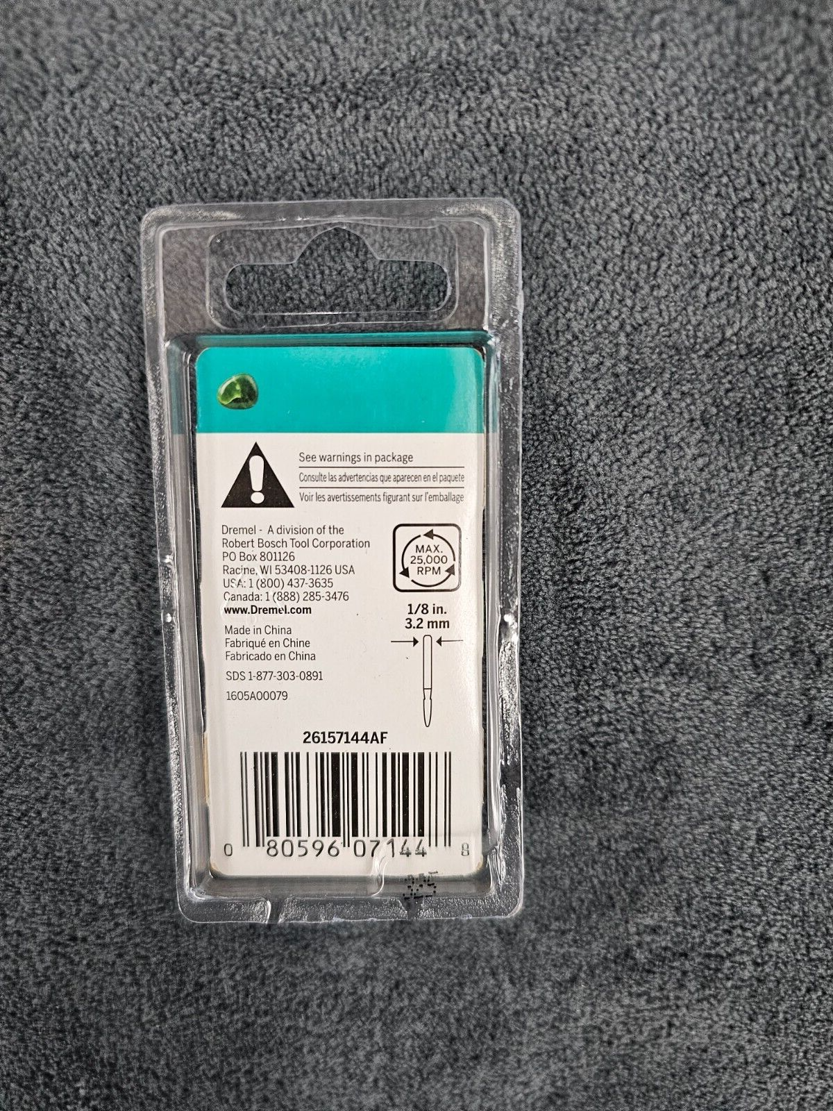 Dremel 3/32 in. Rotary Accessory Diamond Wheel Taper Point for Wood, Ceramic,