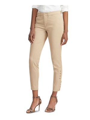 

Женские бежевые прямые брюки RALPH LAUREN, Бежевый, 200760714002