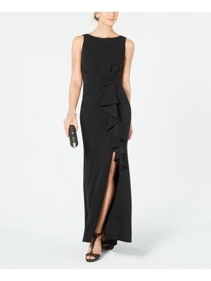 BETSY & ADAM Womens Black Back Sleeveless Full-Length Formal Gown Dress 6