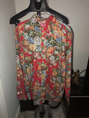 supreme floral button up