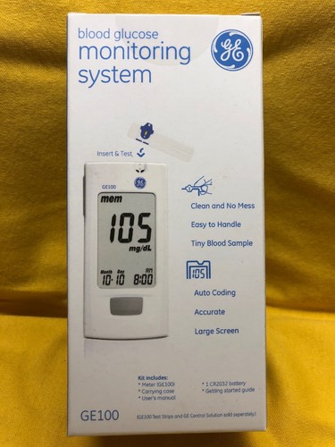 Glucose Monitoring Diabetes Blood Sugar Monitor Meter Test Strip Tester 1 Each