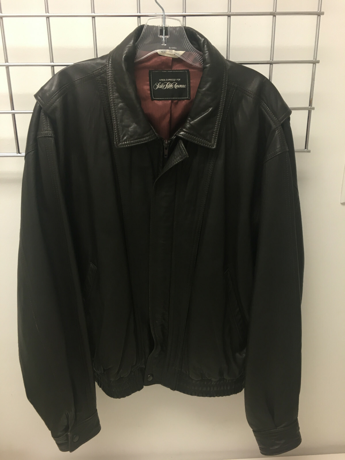 80-90s saks fifth avenue レザーボンバージャケット 黒 80-90s saks fifth avenue レザーボンバージャケット 黒