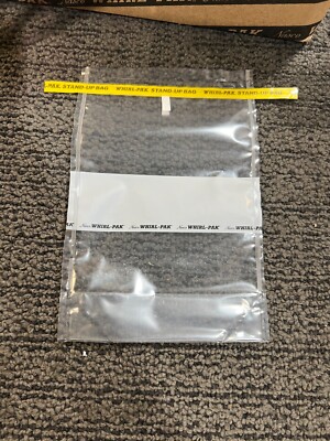 Box of 500 Nasco B01401WA Whirlpak bag size 24-oz., 710 ml Stand-Up 6 x 9