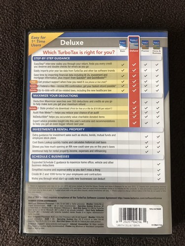 TurboTax Deluxe Federal & STATE 2013