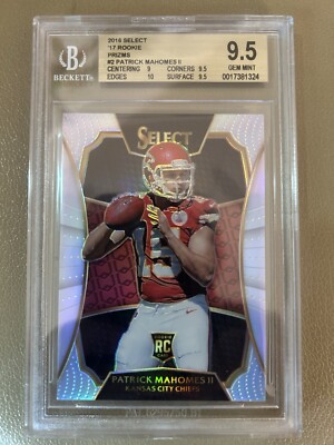 2016 Panini Select XRC 2017 Patrick Mahomes RC Rookie BGS 9.5 GEM 10 subgrade  