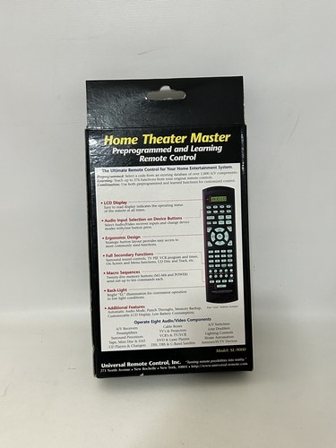 Home Theater Master Universal Remote Control Model SL-9000