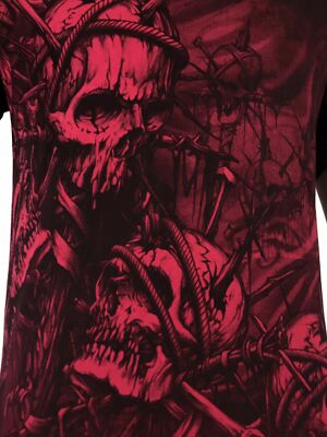 Xtreme Couture Affliction Men's T-Shirt HEADHUNTER Red Tattoo Biker S-5XL