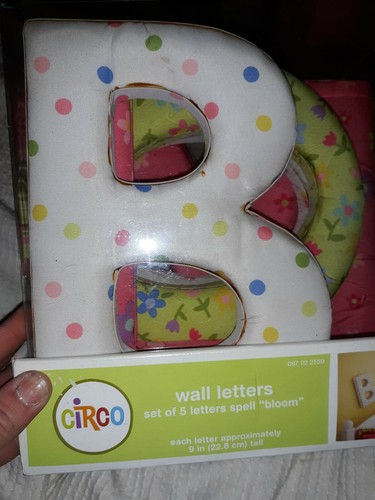 circo padded wall letters spell bloom new in box