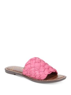 

SAM EDELMAN Женские розовые кожаные шлепанцы с круглым носком и круглым носком SAM EDELMAN, Розовый, I0316L1