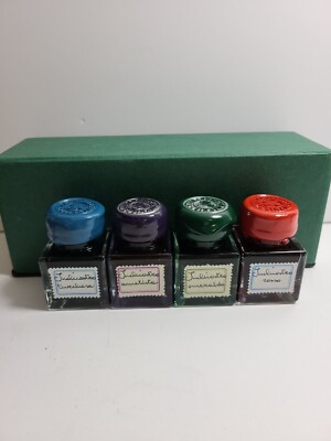 Ink Set 4 Rare Vintage Francesco Rubinato from Italy Ink For Dip Pen New Unused