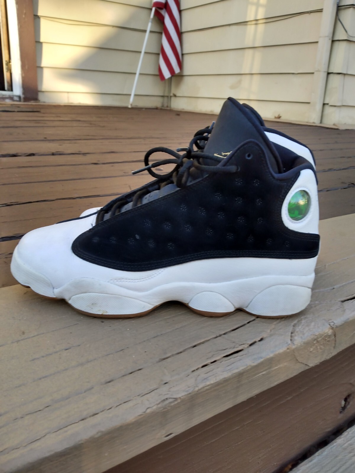 NIKE JORDAN13 US6.5Y ホワイト/ブラック Jordan 13 Black White Gum 6.5Y | eBay