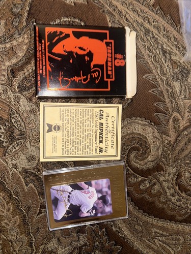 Cal Ripken, Jr.直書き直筆サイン パッチカード CAL RIPKEN JR. 1995 PREMIER BRANDS 22 KT GOLD SIGNATURE